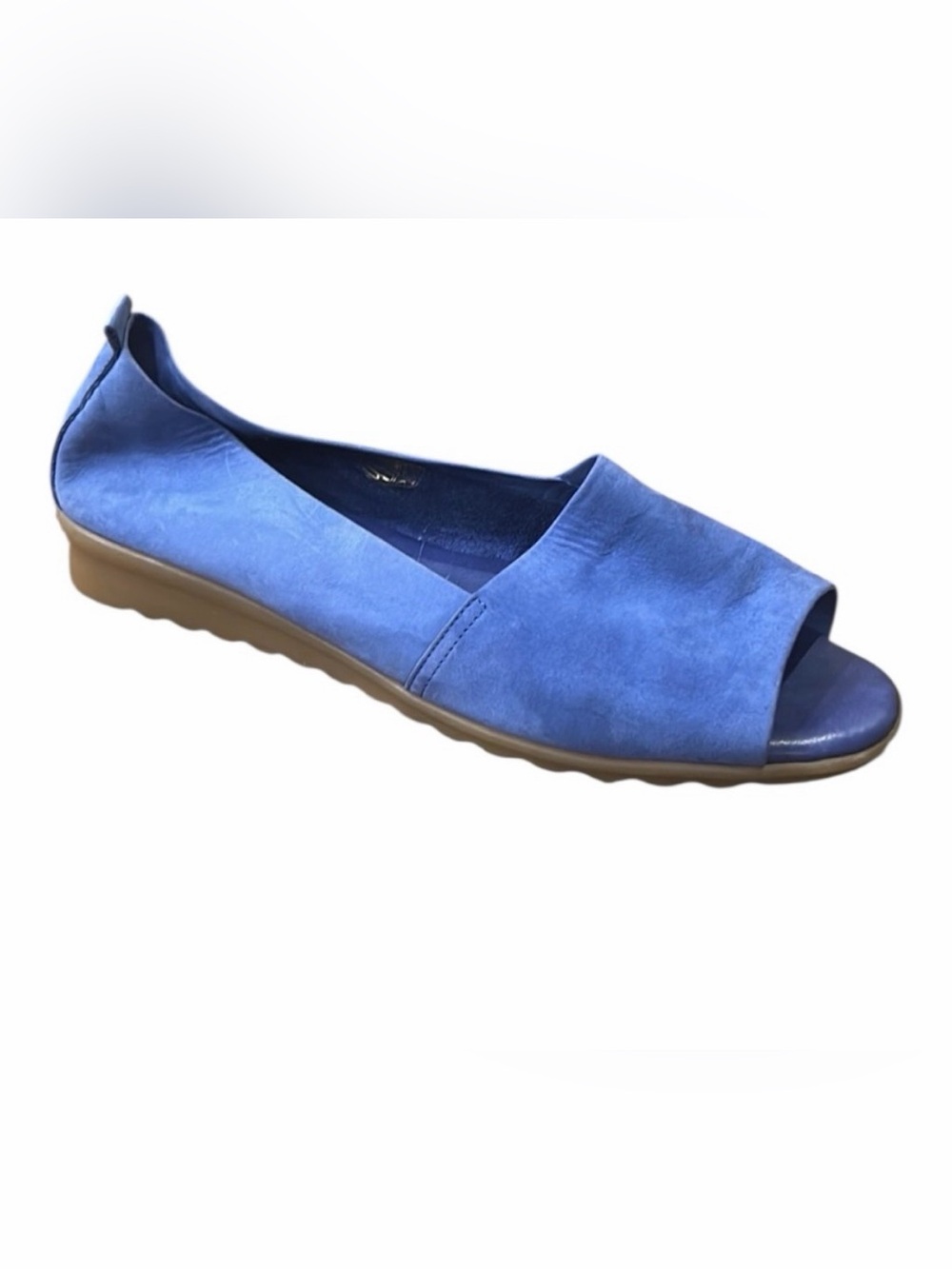 The Flexx Blue Suede Open Toe Comfort Shoes Size 11